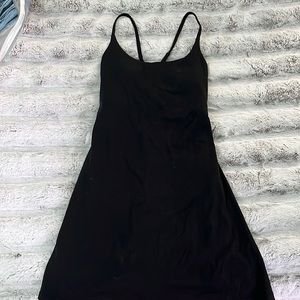 Halara S Black Classic Exercise Dress Halter back